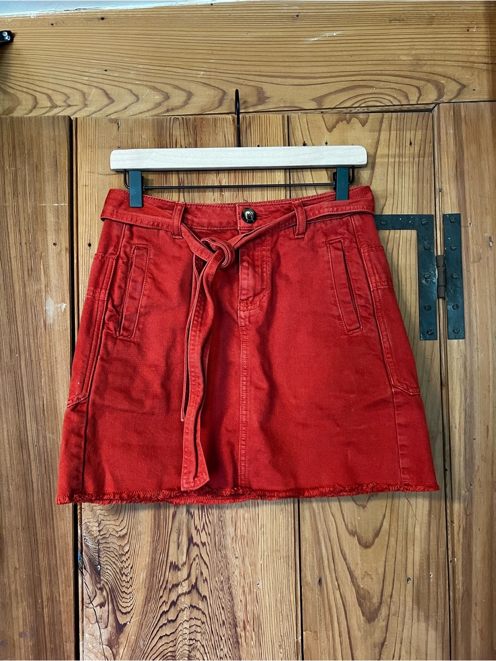 Anthro Tie-Belt Perfect Fall Mini Skirt